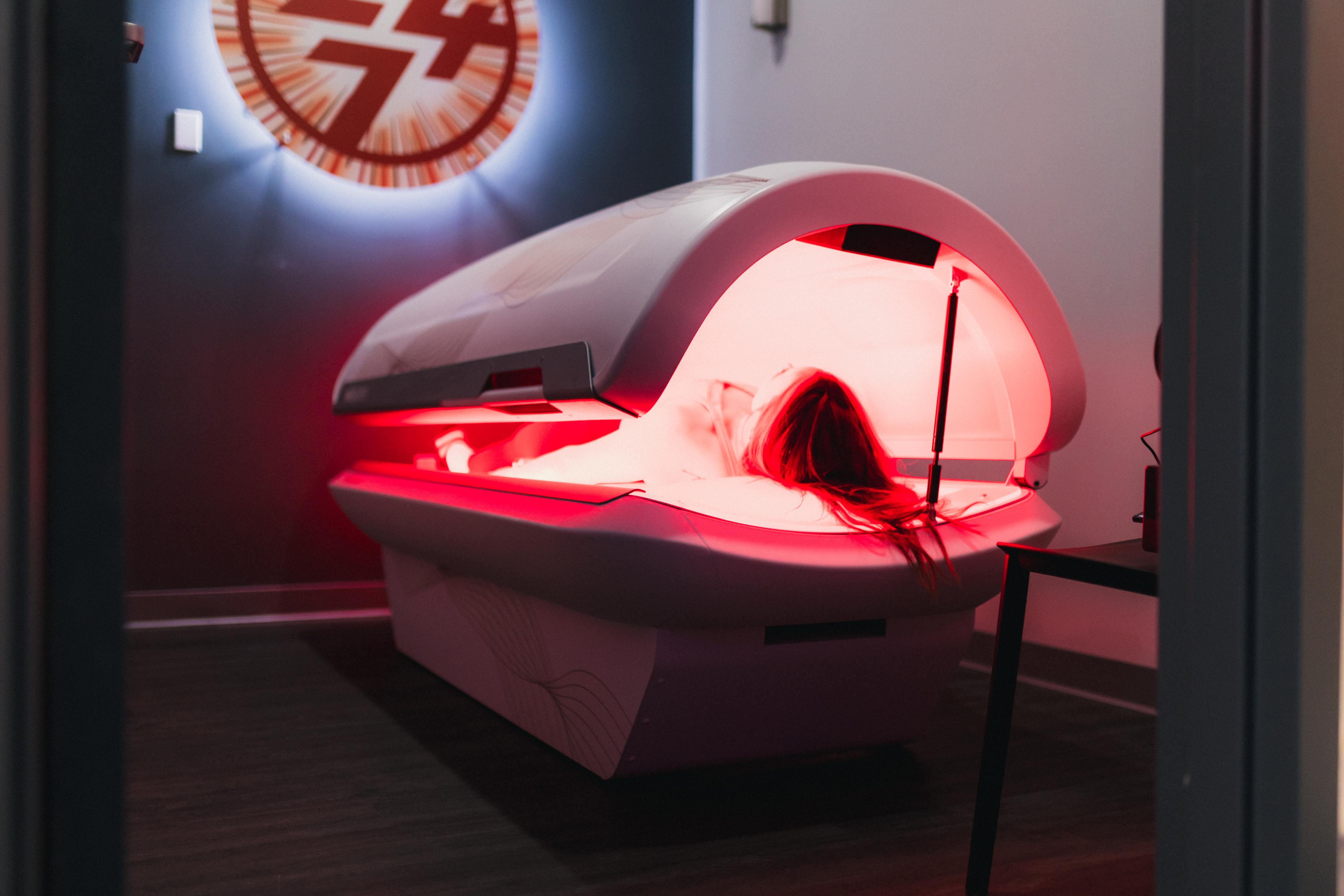 Red Light Therapy bed controls